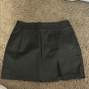 Abercrombie & Fitch Black Leather Skirt